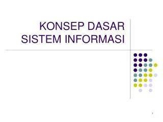 konsep dasar sistem informasi