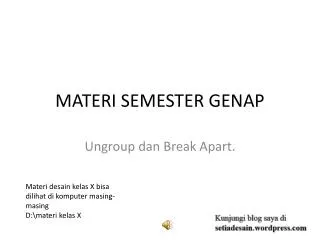 materi semester genap