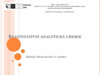 kvantitativn analytick chemie