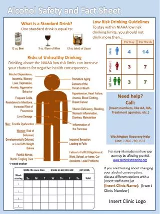 Alcohol Safety and Fact Sheet