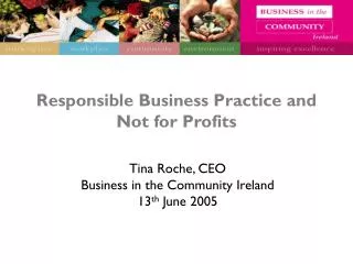 Responsible Business Practice and Not for Profits