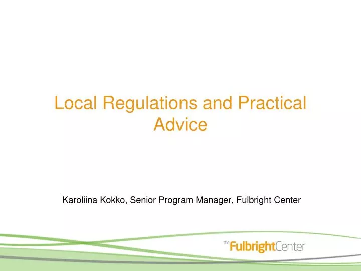 local regulations and practical advice