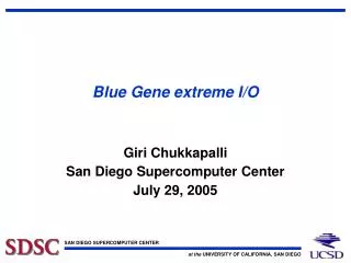 Blue Gene extreme I/O