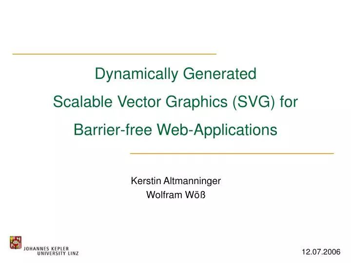 dynamically generated scalable vector graphics svg for barrier free web applications