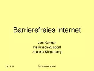 barrierefreies internet