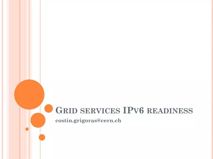 grid services ipv6 readiness
