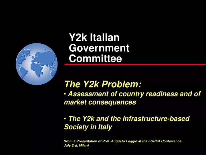 y2k italian government committee