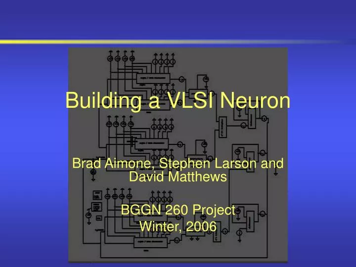 building a vlsi neuron