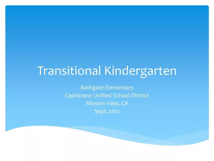 transitional kindergarten