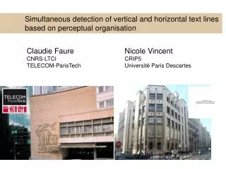 Simultaneous detection of vertical and horizontal text lines 	based on perceptual organisation