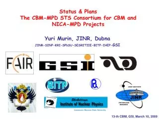 Status &amp; Plans The CBM-MPD STS Consortium for CBM and NICA-MPD Projects