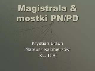 magistrala mostki pn pd