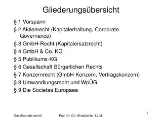 gliederungs bersicht