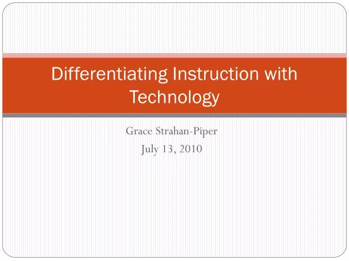 differentiating instruction with technology