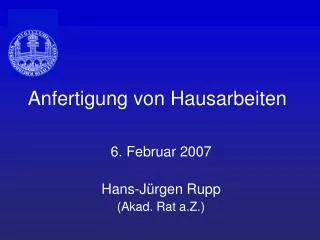 anfertigung von hausarbeiten