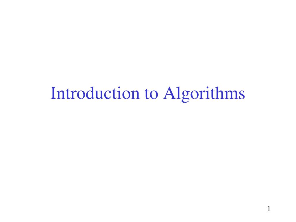 PPT - Introduction to Algorithms PowerPoint Presentation, free download ...