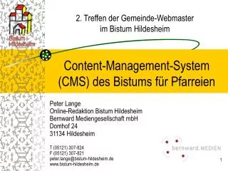 content management system cms des bistums f r pfarreien