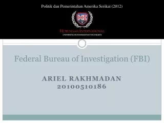 federal bureau of investigation fbi