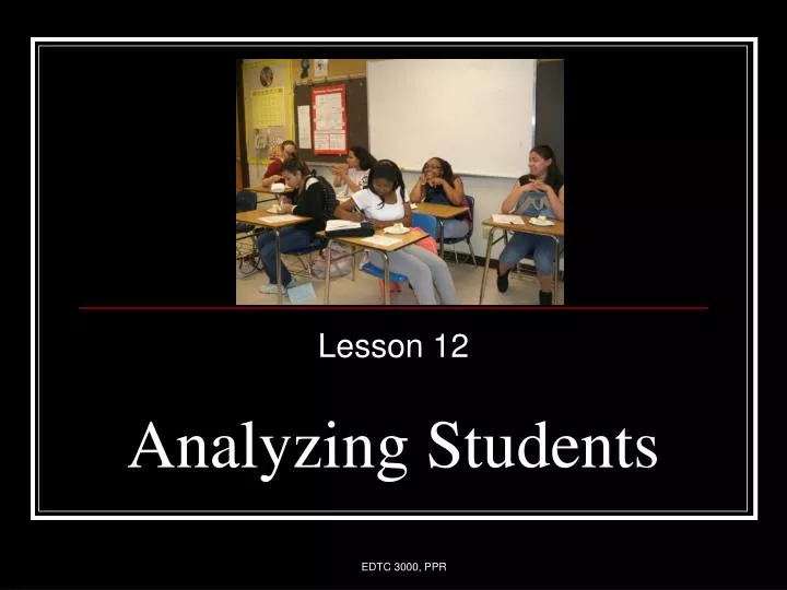 analyzing students