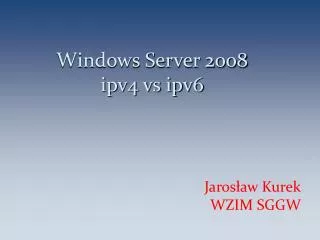 windows server 2008 ipv4 vs ipv6