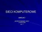SIECI KOMPUTEROWE - slide 1
