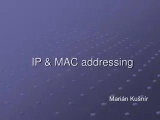 ip mac addressing