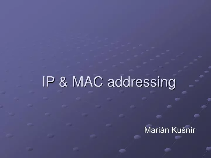 ip mac addressing