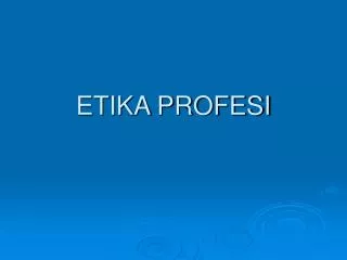etika profesi