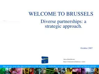 WELCOME TO BRUSSELS