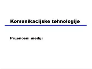 komunikacijske tehnologije