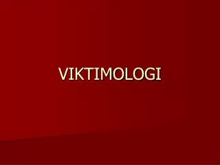 viktimologi
