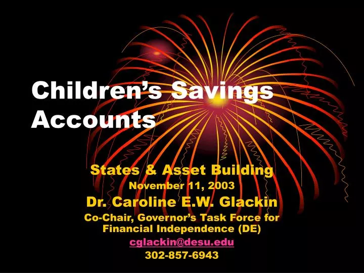 children s savings accounts