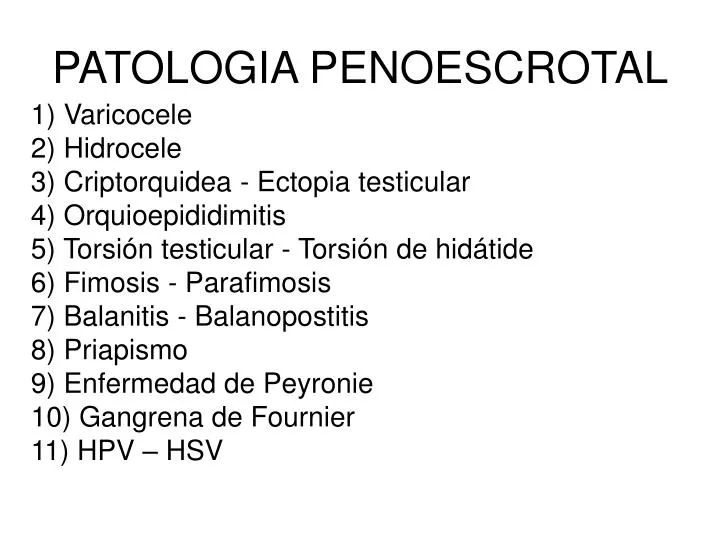 patologia penoescrotal