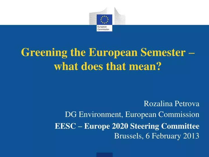greening the european semester what does that mean
