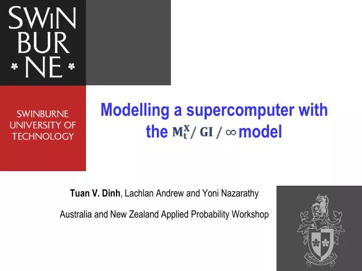 modelling a supercomputer with the model
