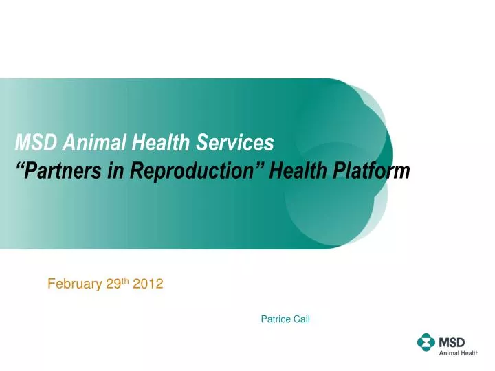 msd animal health services partners in reproduction health platform