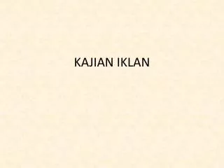 KAJIAN IKLAN