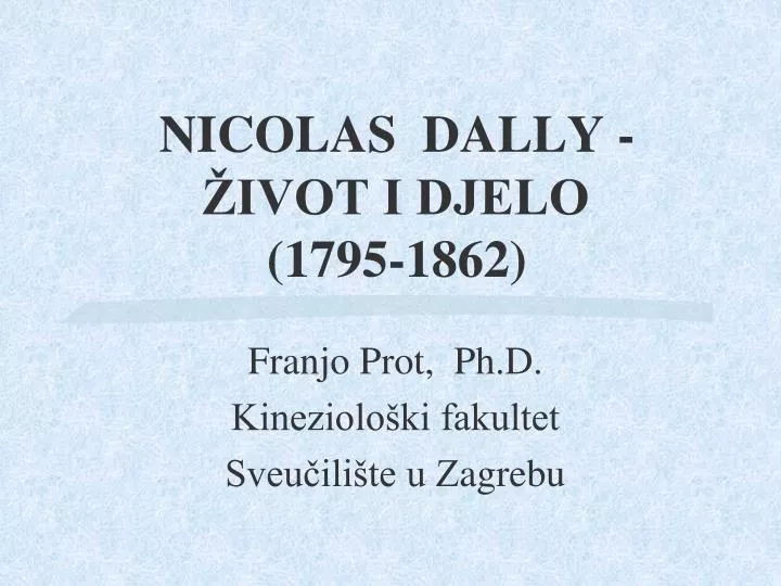 nicolas dally ivot i djelo 1795 1862