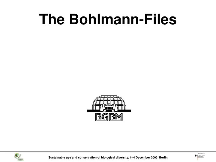 the bohlmann files