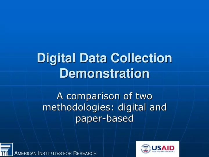 digital data collection demonstration