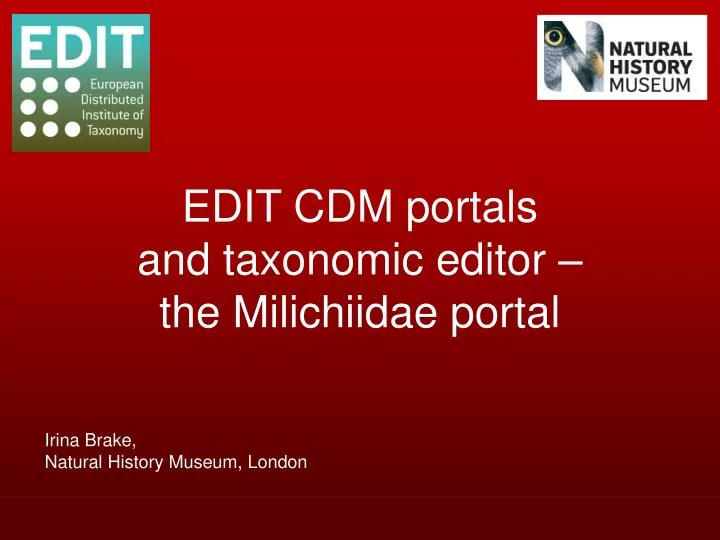edit cdm portals and taxonomic editor the milichiidae portal