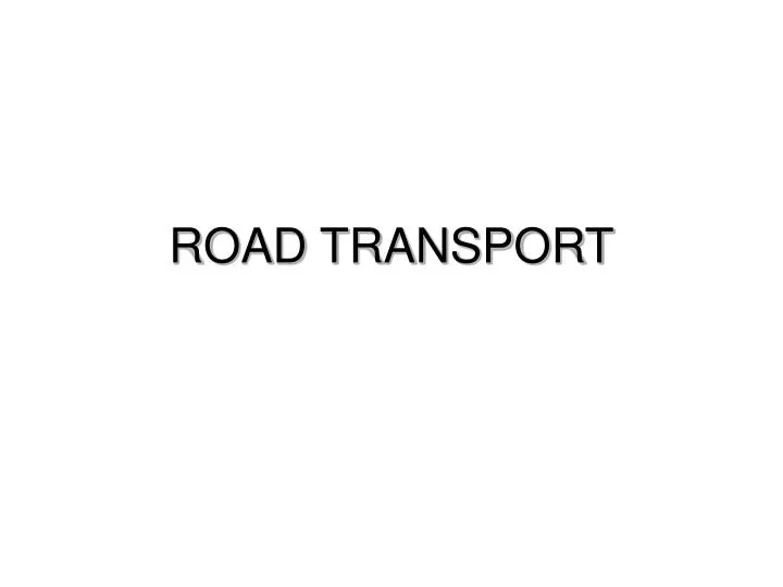 road transport