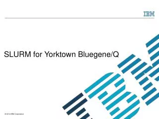 SLURM for Yorktown Bluegene/Q