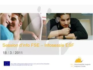 session d info fse infosessie esf