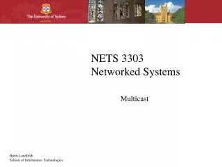 NETS 3303 Networked Systems