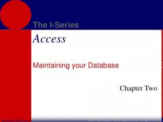 Maintaining your Database