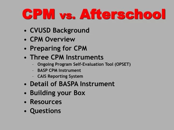 cpm vs afterschool