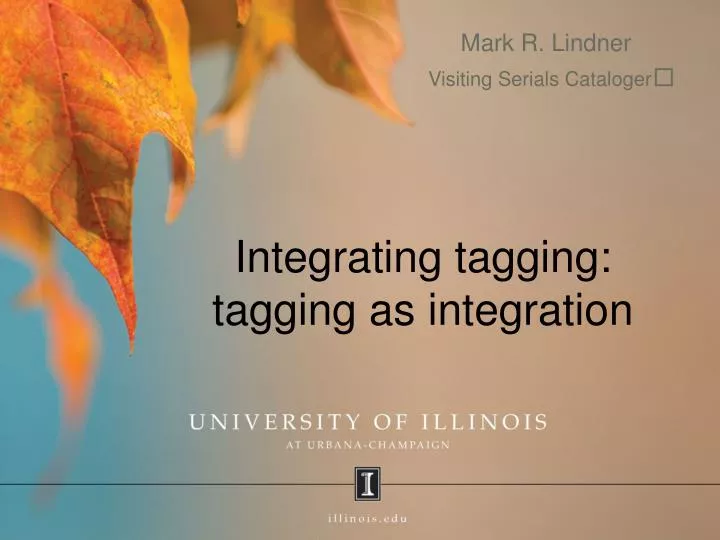 integrating tagging tagging as integration