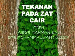 tekanan pada zat cair