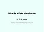 What is a Data Warehouse - slide 1